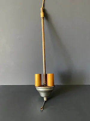$30 • Buy Vintage 3 Bulb Socket Cluster 3 Light Pendant Lamp Part