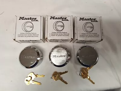 Lot Of 3 Master Lock Pro Series 6271KA Hidden Shackle Padlock • $5.95