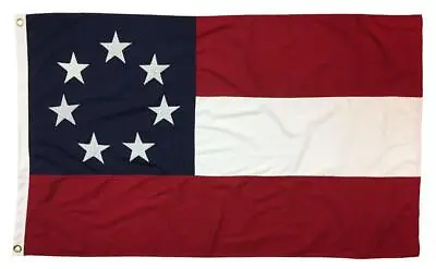 1st National Confederate 7 Star Flags - Sewn Cotton • $52.74