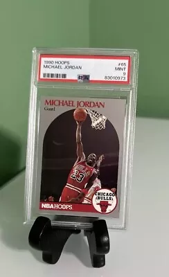 1990-91 Hoops #65 Michael Jordan PSA 9 Mint Chicago Bulls HOF NBA Basketball • $27.10