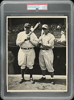 Babe Ruth & Jimmie Foxx Original Type Ii Photo United Press International Psa • $999