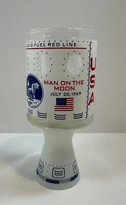 Vintage Moonshot Man On The Moon Commemorative Glass NASA Apollo 11 1969 • $13