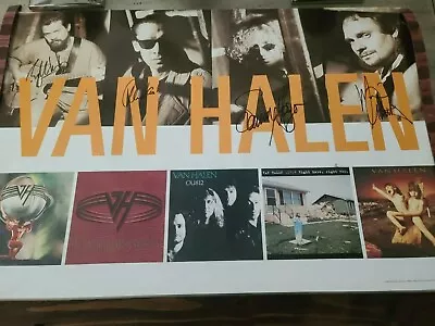 Autographed Van Halen 24x36 Poster/Balance Album/Tour Launch ..Epperson &JSA Cer • $11500