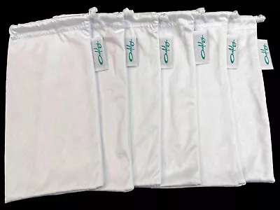 6 Oakley Microfiber Bags White  O  Icon Microbag Large Sunglass Soft Cloth Cases • $24.99