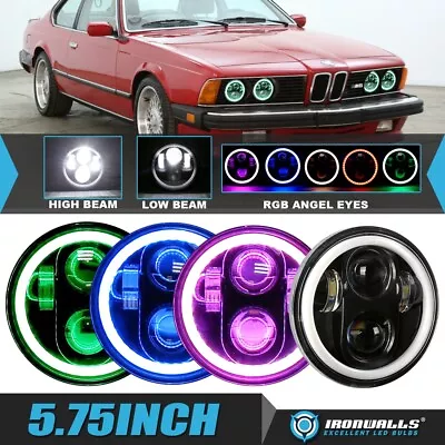 For BMW 325i 528i 535i E30 4x 5.75  LED Headlights Hi/Lo RGB DRL Lamp Bluetooth • $269.99