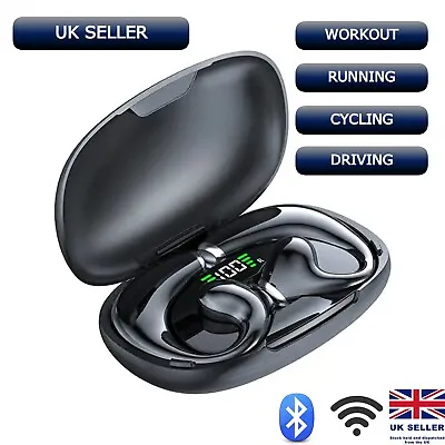 NEW TWS Wireless Bone Conduction Headphones Bluetooth 5.3 For Iphone & Android • £10.49