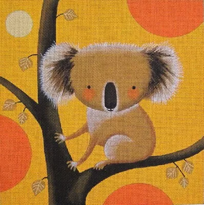Needlepoint Handpainted Maggie Co Koala Tree 9x9 • $160.99