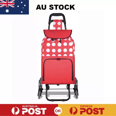 Shopping Trolley Cart Foldable Grocery Basket Market Luggage Bag Wheels Carts • $59.99