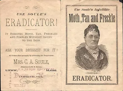 1881 QUACKERY: FRECKLE ERADICATOR Antique Medicinal Pamphlet LYNN MASSACHUSETTS • $99.99