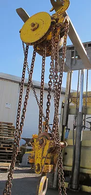 Husky Vintage READING 1207 10 TON Multiple Gear Block Manual CHAIN HOIST / CHAIN • $1295