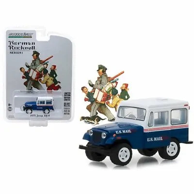 Greenlight 1/64 Norman Rockwell 1971 Jeep DJ-5 U.S Mail USPS Postal Truck 37150C • $12.99