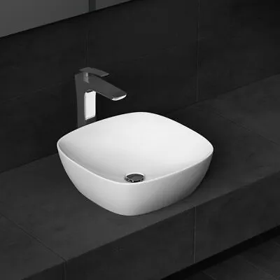 £50.90 • Buy Bathroom Sink Countertop Hand Wash Square Basin Modern Design White Ceramic