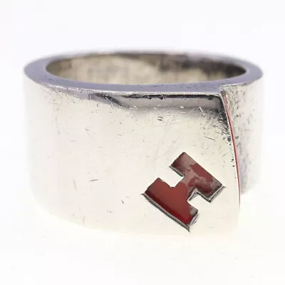 Hermes Ring Candy SV Sterling Silver Used H Logo Ring Accessories Women's • $173.77