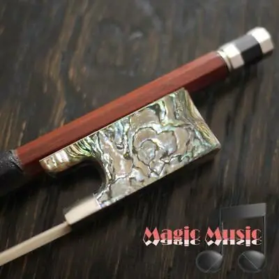 Silver Pernambuco Violin Bow With Abalone Shell Frog 4/4Free Shipping • $50.98