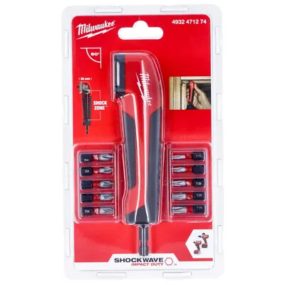 £19.49 • Buy Milwaukee 4932471274 11 Piece Shockwave Impact Duty Right Angle Attachment Set