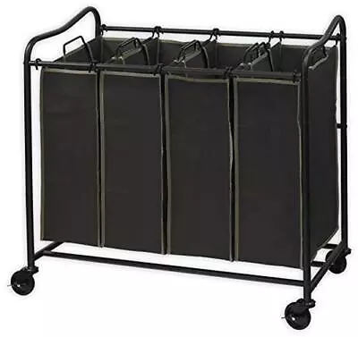 Simplehouseware 4-Bag Heavy Duty Laundry Sorter Rolling Cart  Assorted Colors  • $51.60