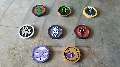 £9.99 • Buy 6x 40k Xenos Double-Sided Objective Marker Tokens (Logo & Numbers Or Logo Only)