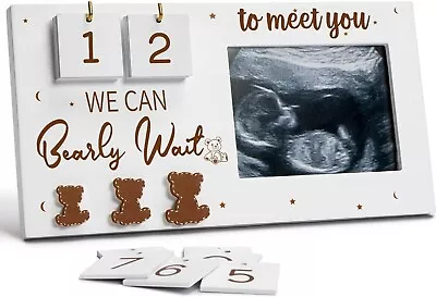 Baby Scan Ultrasound Picture Frames / 9.5'' X 5'' / With Baby Countdown Weeks • £13.59