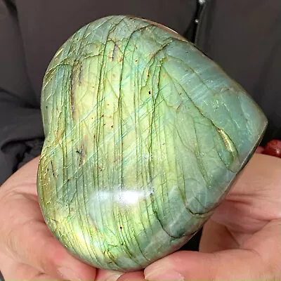 1.58LB Natural Colorful Elongated Stone Crystal Heart Shaped Decorative Energy • $0.99