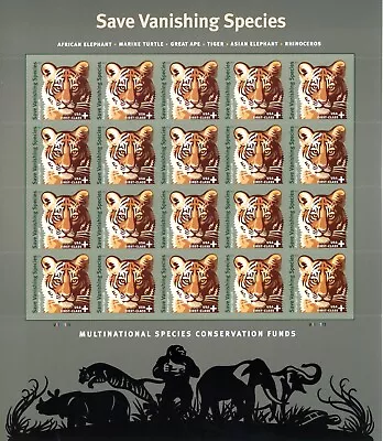 Scott B4 (CF1) Vanishing Species Stamps - Tiger - COUNTERFEIT - For Collectors • $5