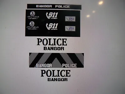 Bangor Maine Police   Patrol Car Decals 1:64  Two For One Money • $10.99