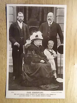 Queen Victoriafour Generations. Old R.p.postcard • £10.99