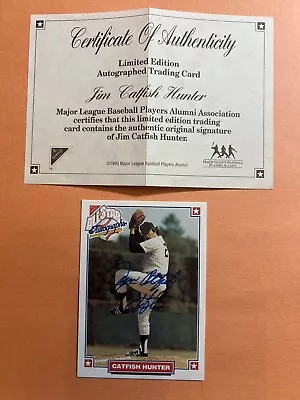 CATFISH HUNTER 1993 Nabisco All Star Autographs On Card AUTO Yankees COA • $13.50