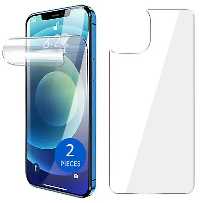 $8.99 • Buy X2 Soft PET Film Screen Protector Guard For Apple IPhone 13 Pro Max Front + Back