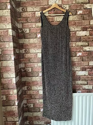 £25 • Buy Ronald Joyce After Six Heavy Beaded Sleeveless Dress 100% Silk