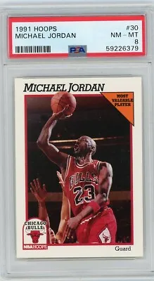 Michael Jordan 1991 Hoops #30 HOF PSA 8 NM-MT • $13.49