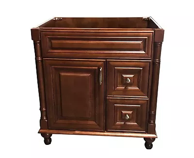 30  Maple Walnut Single Bathroom Vanity Base Cabinet 30  W X 21  D X 32 H • $999.99