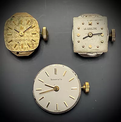 Lot Of: (3) Vintage Ladies Watch Movements: Omega LeCoultre & Concord Tiffany • $79.95