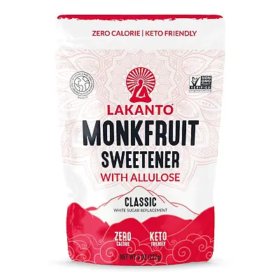 Classic Monk Fruit Sweetener With Allulose - White Sugar Substitute Erythritol  • $15.99