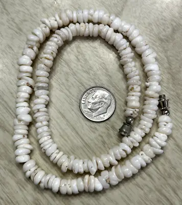 Vintage Hawaiian Surfer Puka Shell Necklace 17” Authentic  Cone 7mm 30 Grams • $36