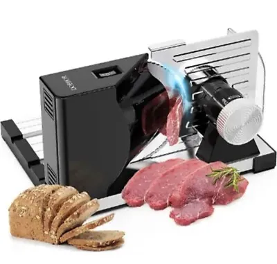 Meat Slicer Electric Bread Cheese Meat Slicer With Adjustable Thickness Uk • £47.99