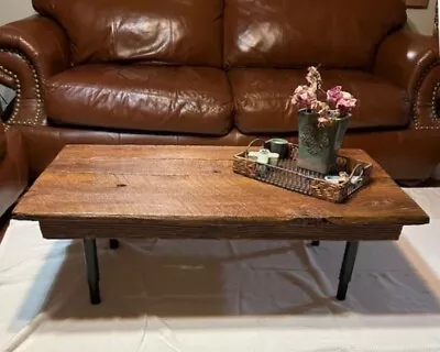 Coffee Table Handcrafted In Texas Reclaimed Distressed Wood Adjustable Height • $599.95