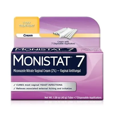 MONISTAT 7 Yeast Infection Treatment 7 Disposable Applicators & 1 Tube Exp4/2024 • $11.95