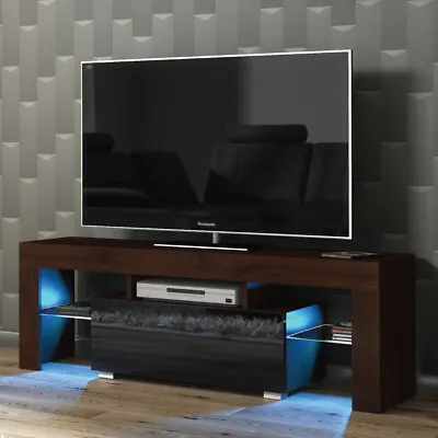 Living Room Set Matt Body & Gloss Doors TV Unit Display Cabinet With Free LED  • £89.90