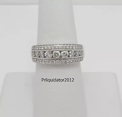 1CT Diamond Anniversary Engagement Wedding Bridal Ring Band 14K White Gold • $699.99