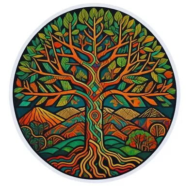 Tree Of Life Sacred Geometry Psychedelic Die-Cut High Die-Cut Sticker Waterproof • $2.99