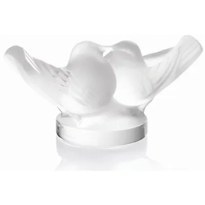 Lalique Crystal Two Lovebirds Figurine Large #10139500 Brand Nib Dove Save$ F/sh • $1025.45