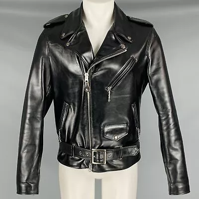 PERFECTO By SCHOTT BROS Size M Black Leather Motorcycle Jacket • $1098