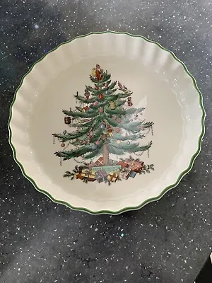 £5.95 • Buy Spode Christmas Tree Oven To Table Collection Quiche/Flan Dish