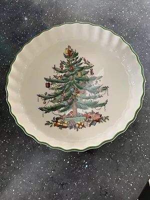 £5.95 • Buy Spode Christmas Tree Oven To Table Collection Quiche/Flan Dish