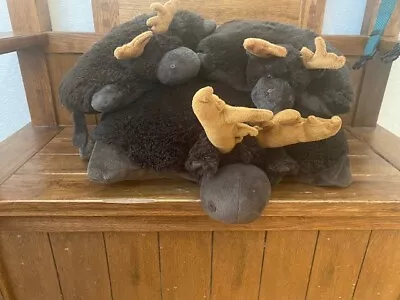 Wild Moose Sr. & 2 Moose Jr. • Pillow Pets Stuffed Animal Plush 18  & 12  • $24.99