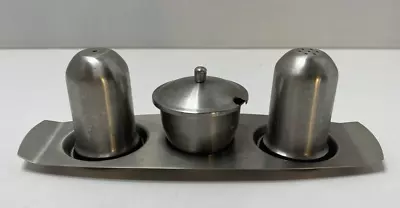 Vintage Stainless SALT & PEPPER Condiment Set • $12.99