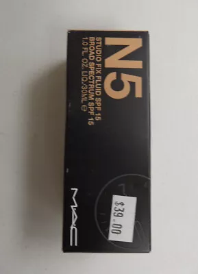 New! M.A.C. STUDIO FIX Fluid 24HR SPF 15 Full Coverage Matte Foundation MAC - N5 • $22.95