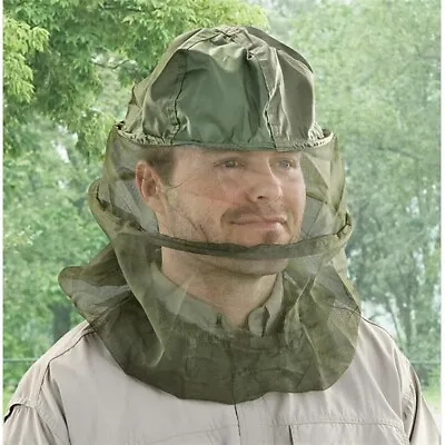 U.S. Military Surplus Mosquito Head Net Olive Drab Used Nylon Metal Wire Frame • $15.97