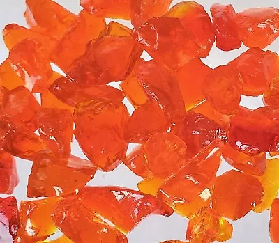 Crushed ORANGE Glass 2 Lbs Medium Size For Tumbling/Decor • $8.50