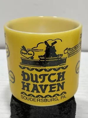 Vintage Federal Glass Mug Dutch Haven Soudersburg PA  Shop Fly Pie Bakery • $12.99